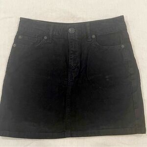 American Eagle Black Corduroy Mini Skirt